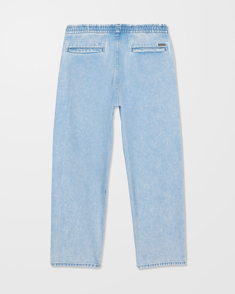Freazy Loose Elasticated Waist Jeans - Pale Aqua