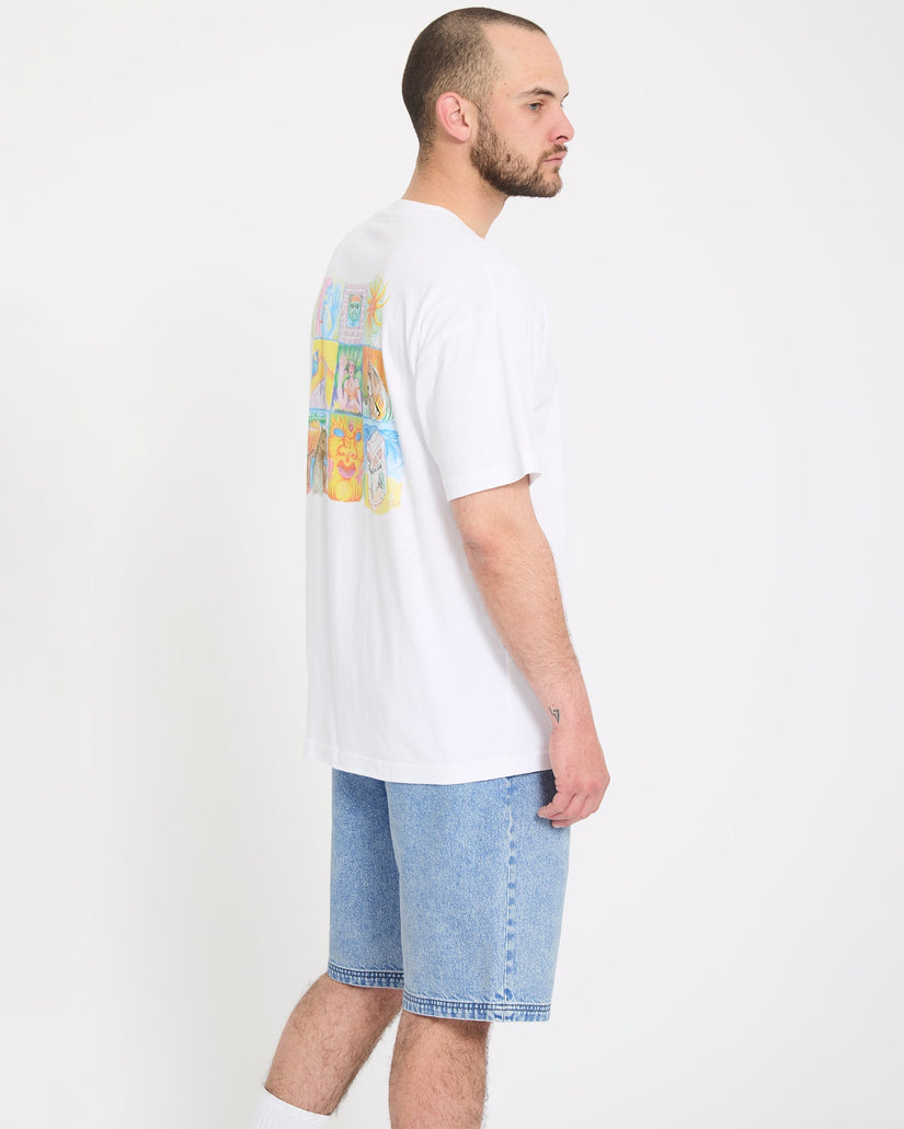 Freazy 22" Denim Elasticated Waist Short - Pale Aqua