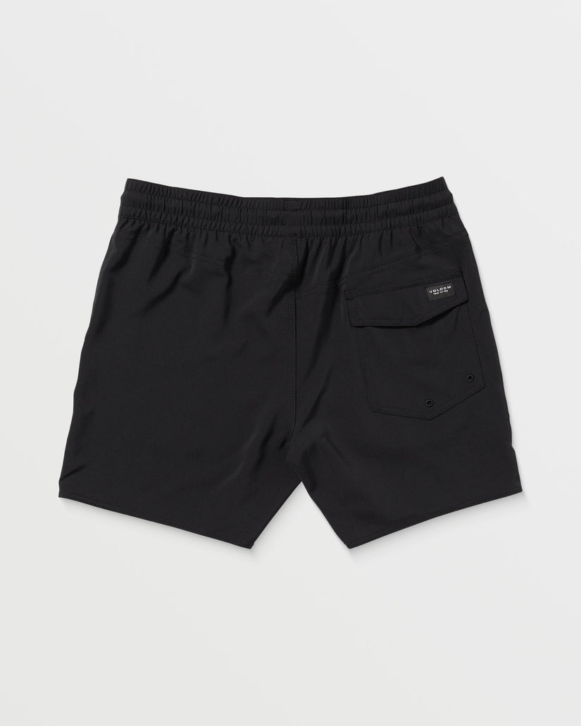 Lido Solid Trunk 16" Boardshort - BLACK