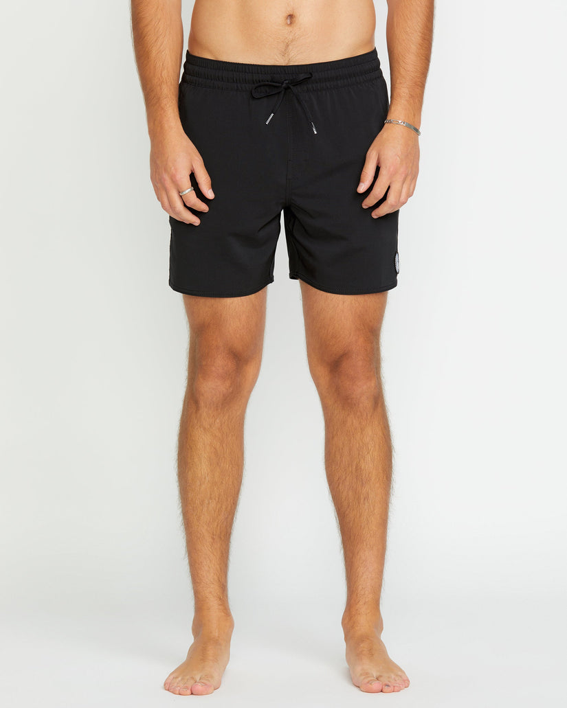 Lido Solid Trunk 16" Boardshort - BLACK