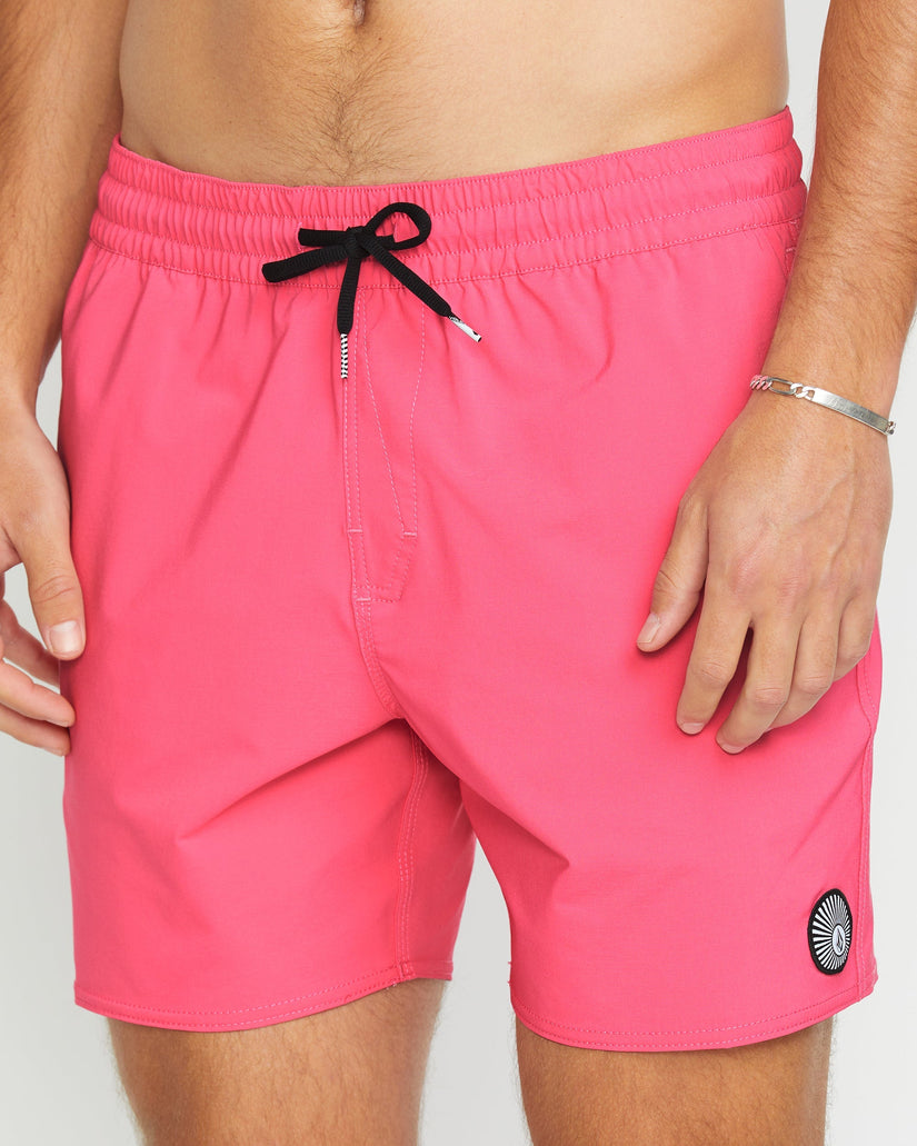 Boardshort Lido Solid Trunk 16" - NEON PINK