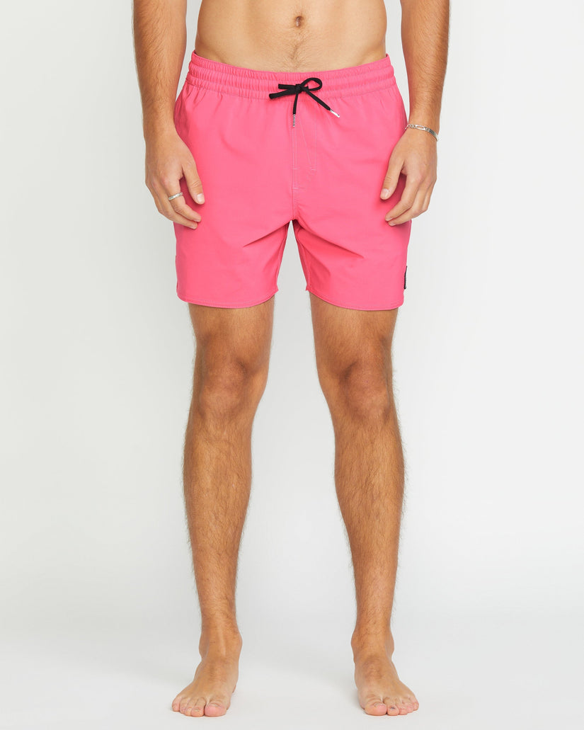 Boardshort Lido Solid Trunk 16" - NEON PINK