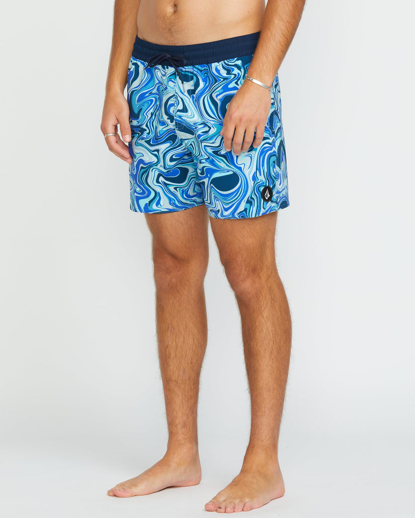 Lido Print Trunk 16" Boardshort - NAVY