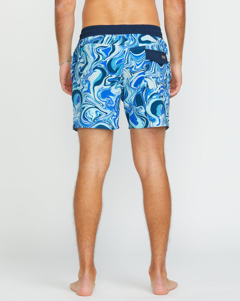 Lido Print Trunk 16" Boardshort - NAVY