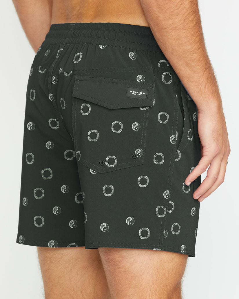 Boardshort Lido Print Trunk 16" - STEALTH