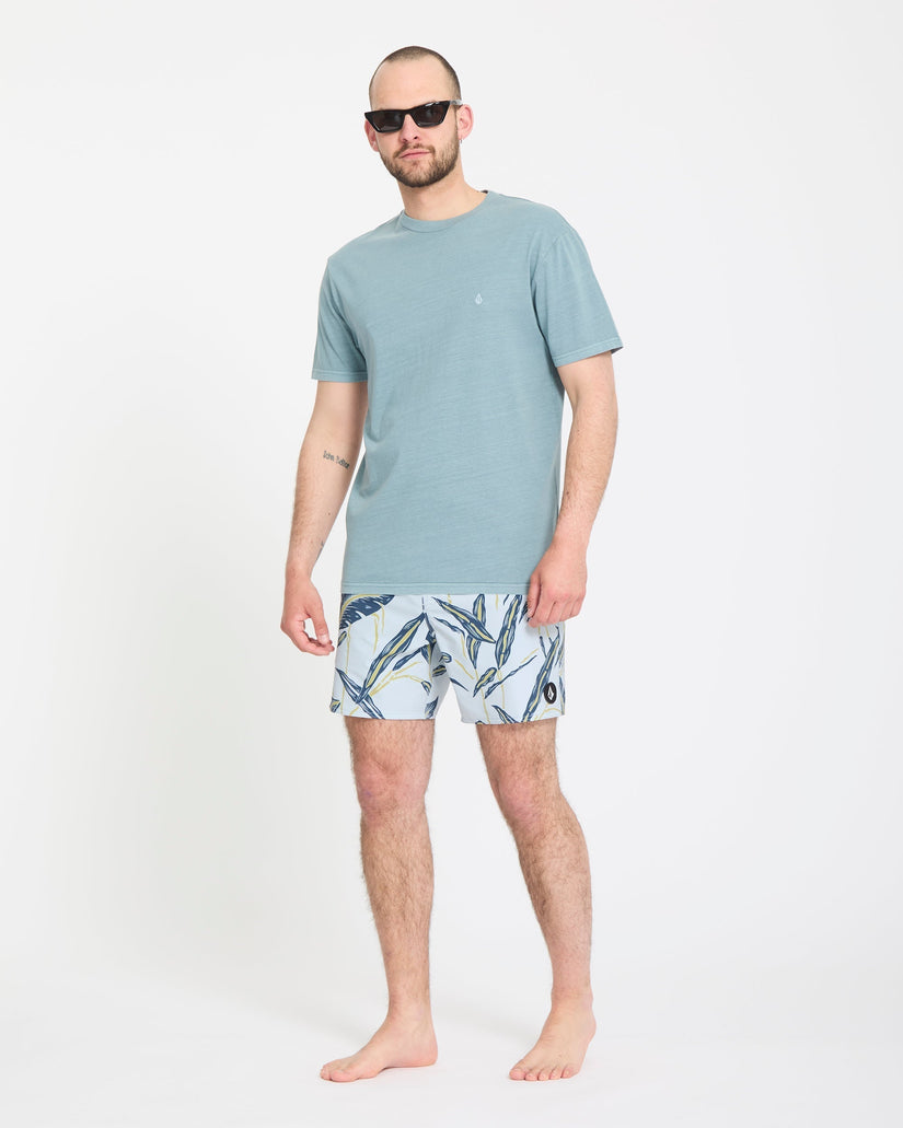 Lido Print Trunk 16" Boardshort - Light Blue Acid