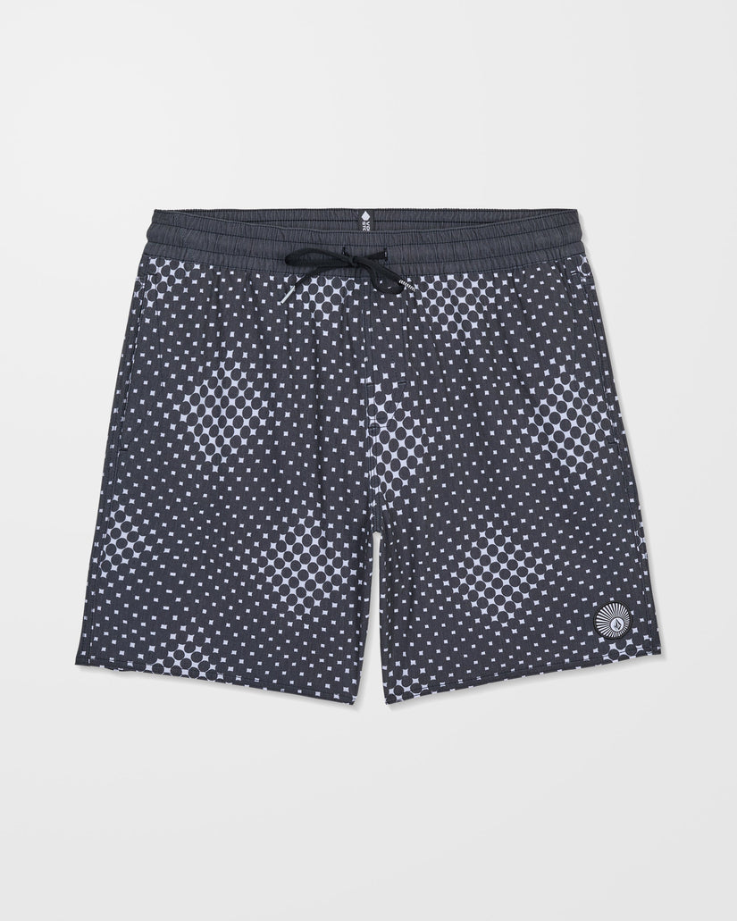 Psyche Cotton Trunk 17" Boardshort - Matte Black