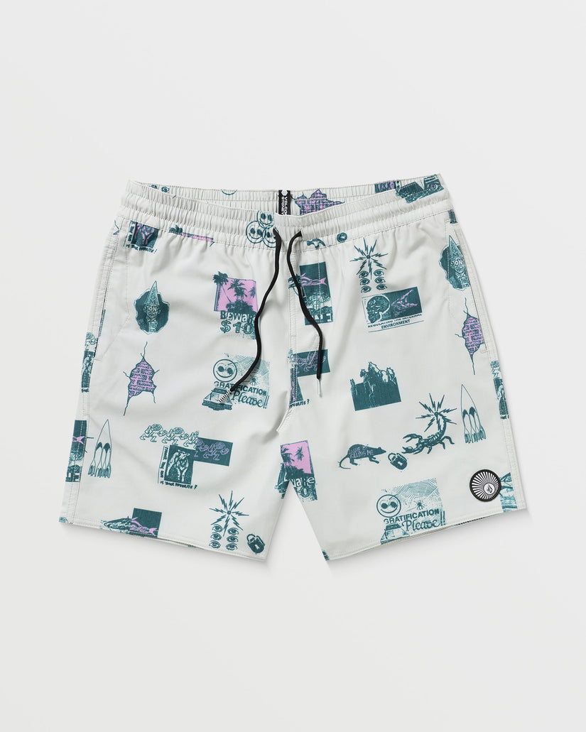 Psyche Cotton Trunk 17" Boardshort - Stone