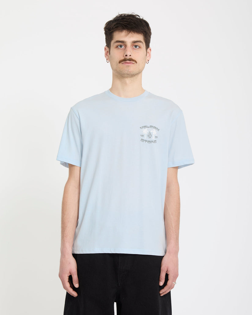 91 Palm T-Shirt - Light Blue Acid