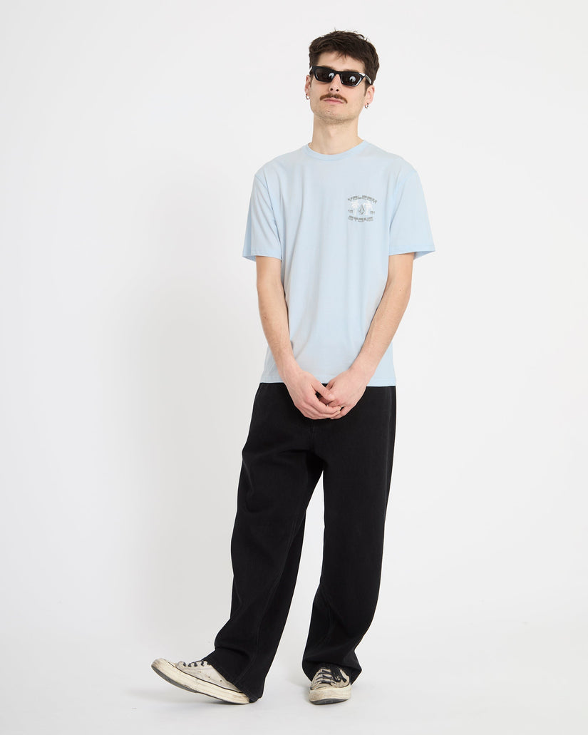 91 Palm T-Shirt - Light Blue Acid