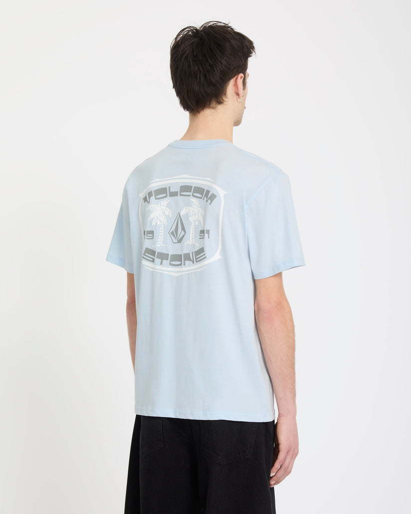 91 Palm T-Shirt - Light Blue Acid