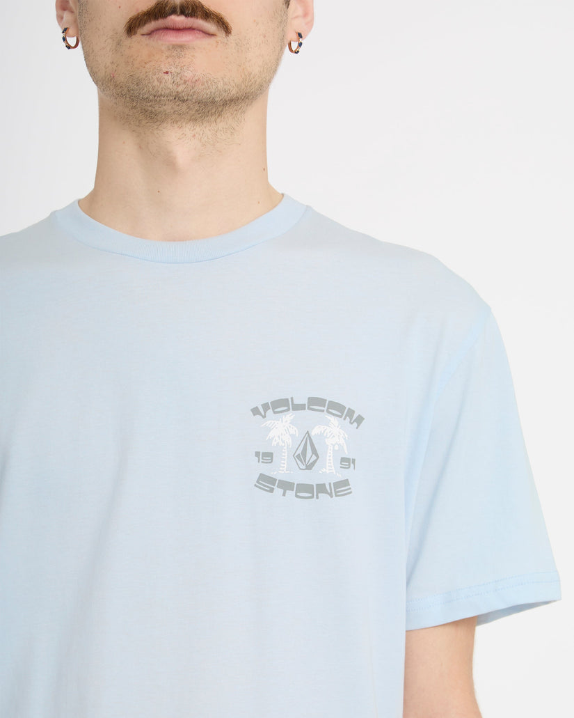 91 Palm T-Shirt - Light Blue Acid