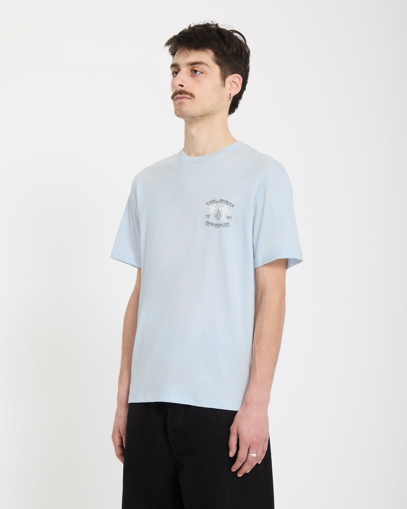 91 Palm T-Shirt - Light Blue Acid