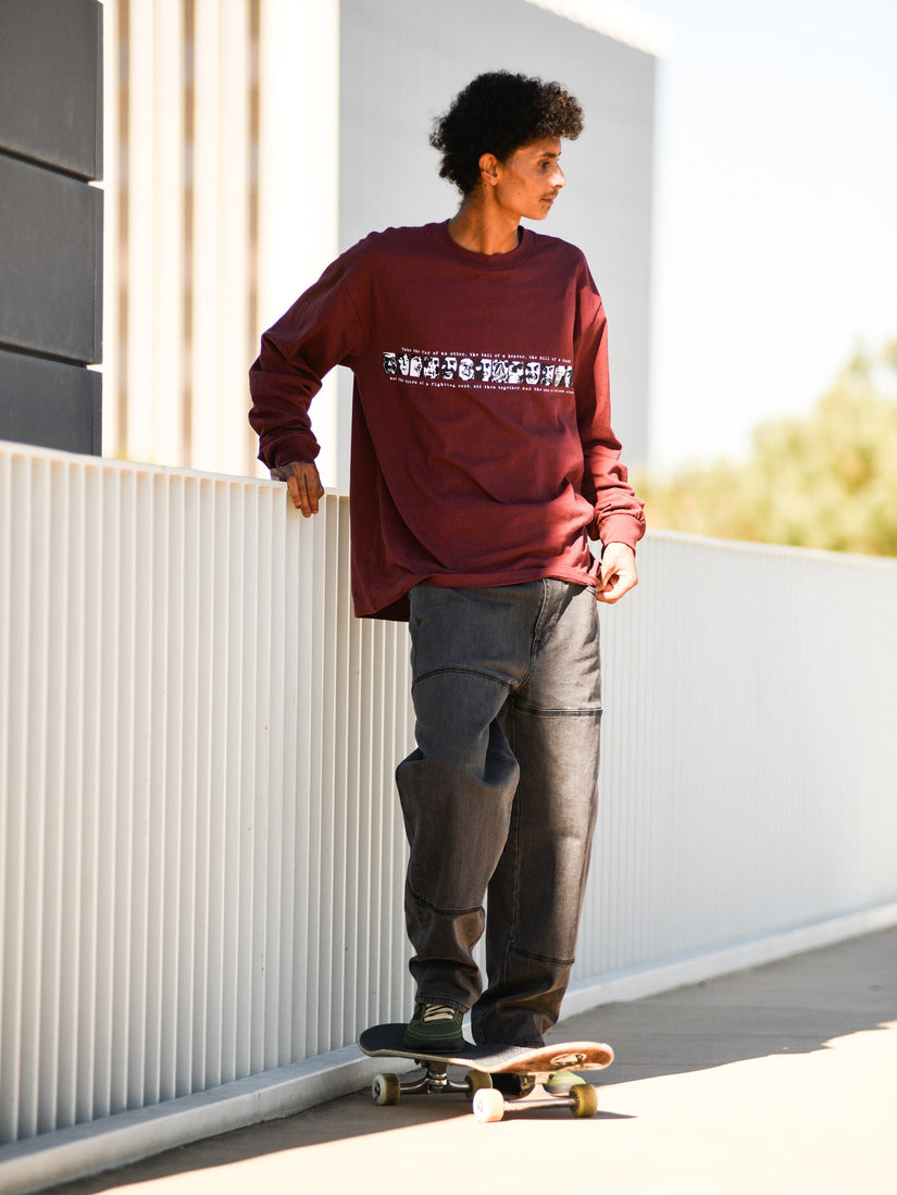 T-shirt Skate Vitals Remy - MERLOT