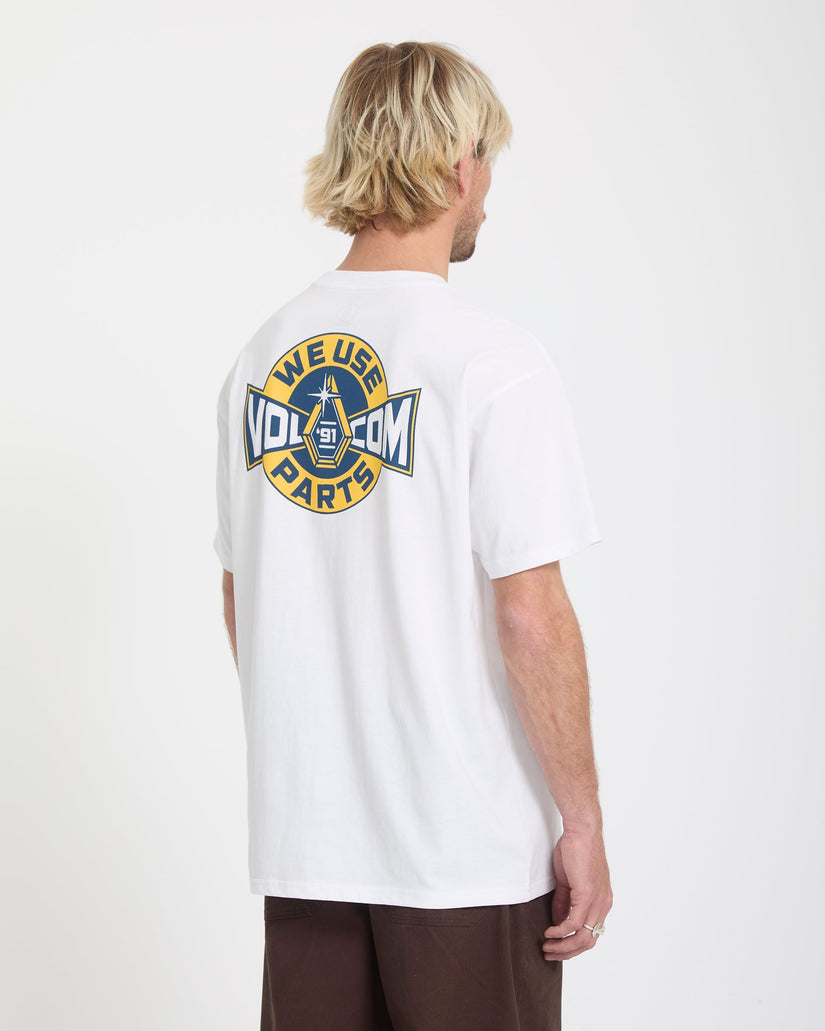 Parted Out Pocket T-Shirt - White