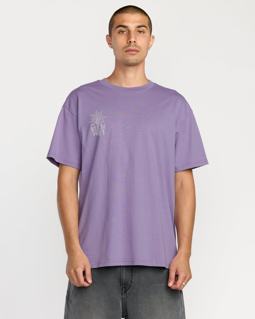Tune In T-Shirt - Purple Ash