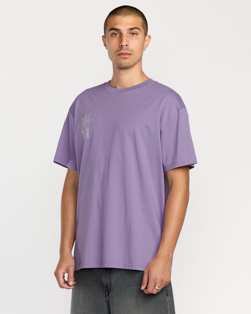 Tune In T-Shirt - Purple Ash