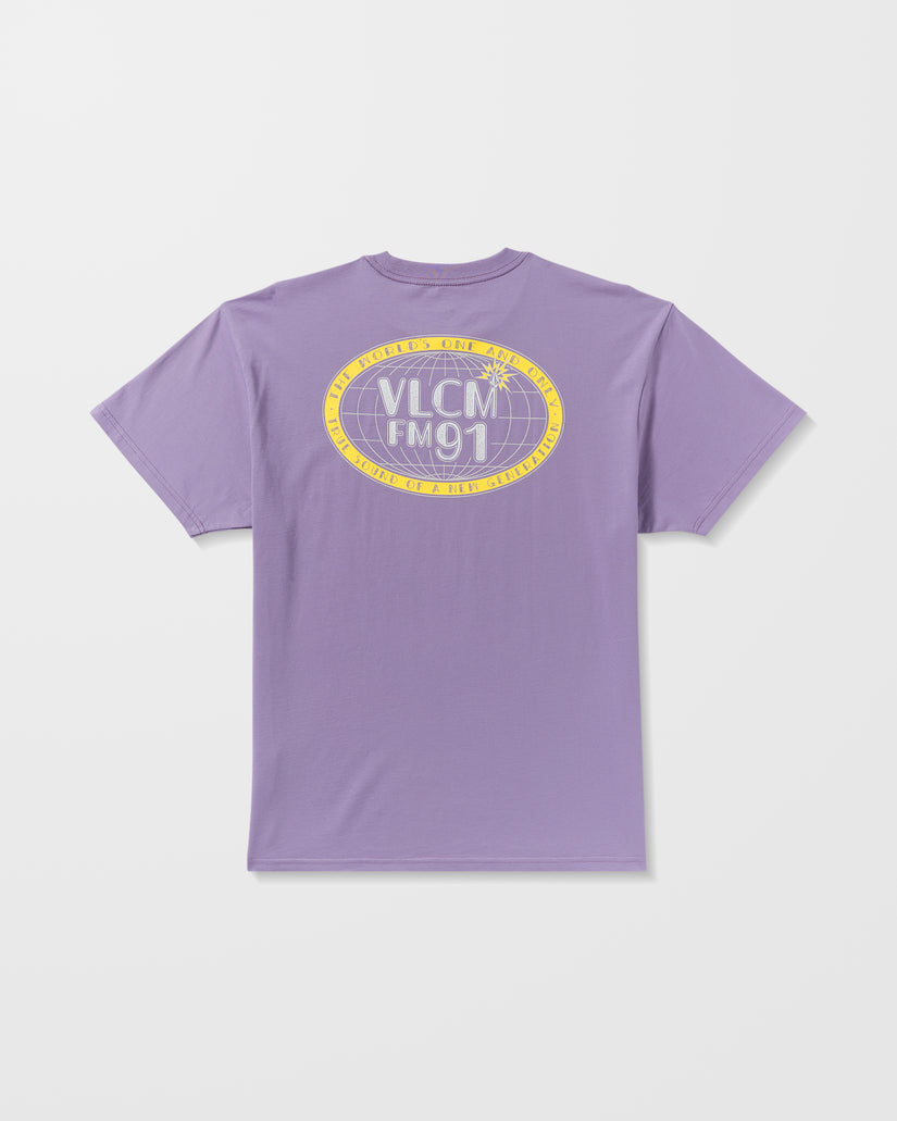 Tune In T-Shirt - Purple Ash