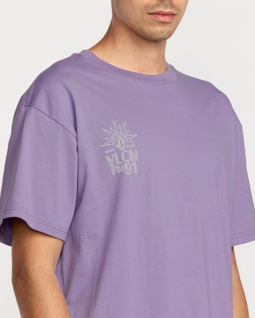 Tune In T-Shirt - Purple Ash
