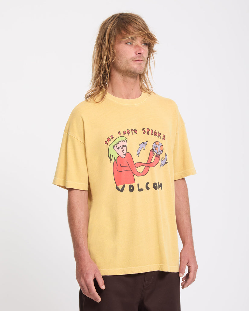 Earth Speaks T-Shirt - Mustard