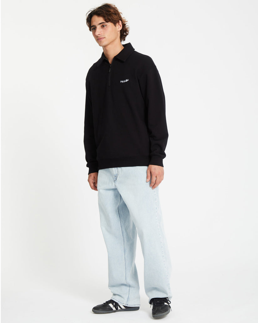 Nevermine Terry Sweatshirt - BLACK