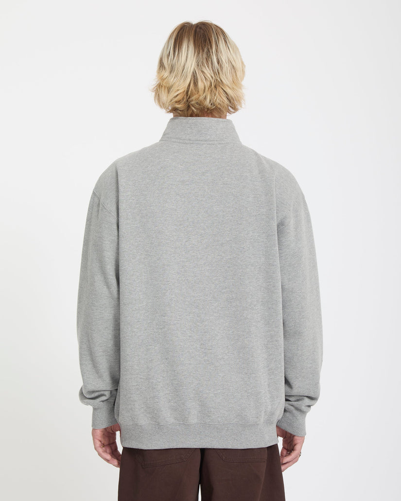 Single Stone Quarter Zip Sweatshirt - Heather Grey