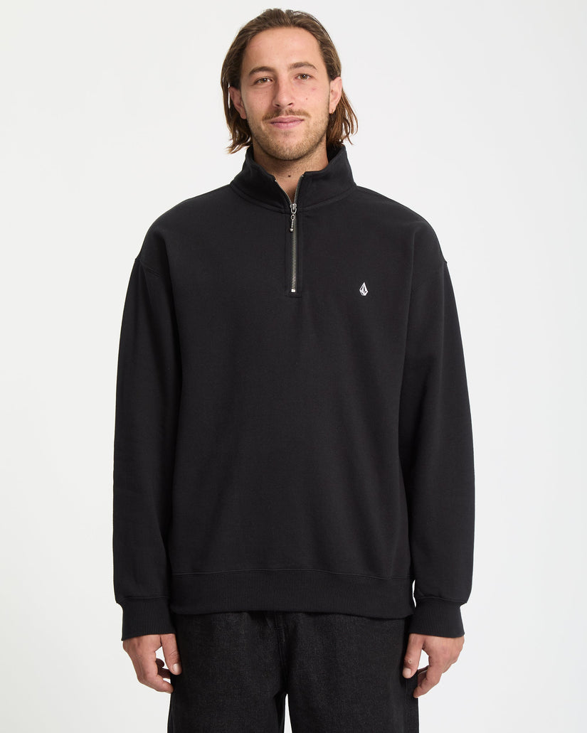 Single Stone Zip Sweatshirt - Black