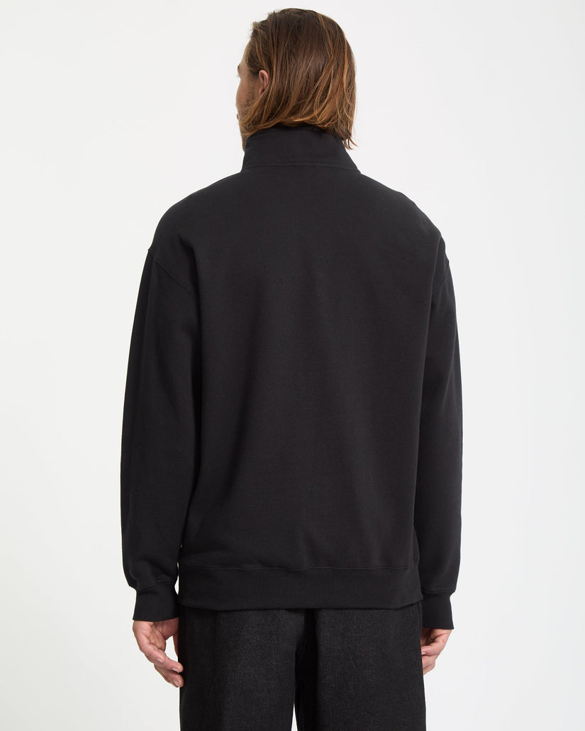 Single Stone Zip Sweatshirt - Black