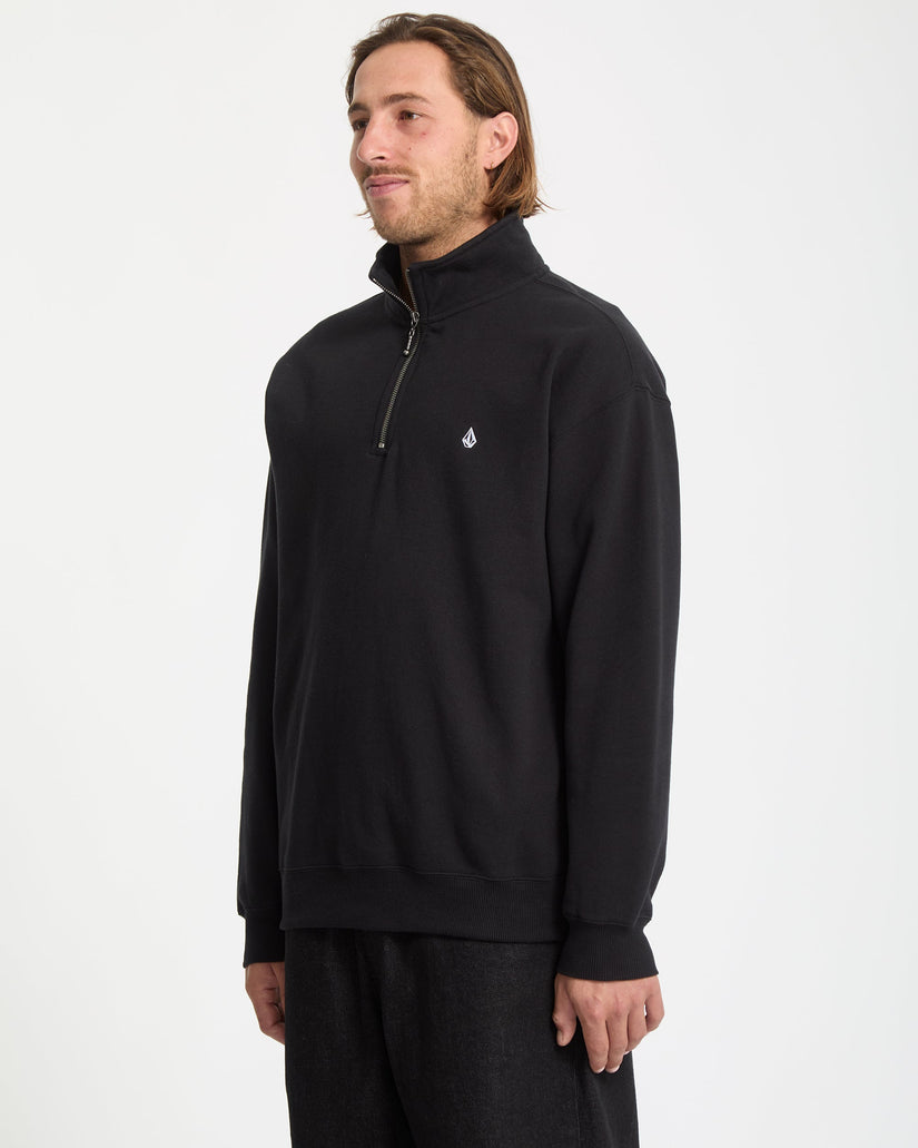 Single Stone Zip Sweatshirt - Black