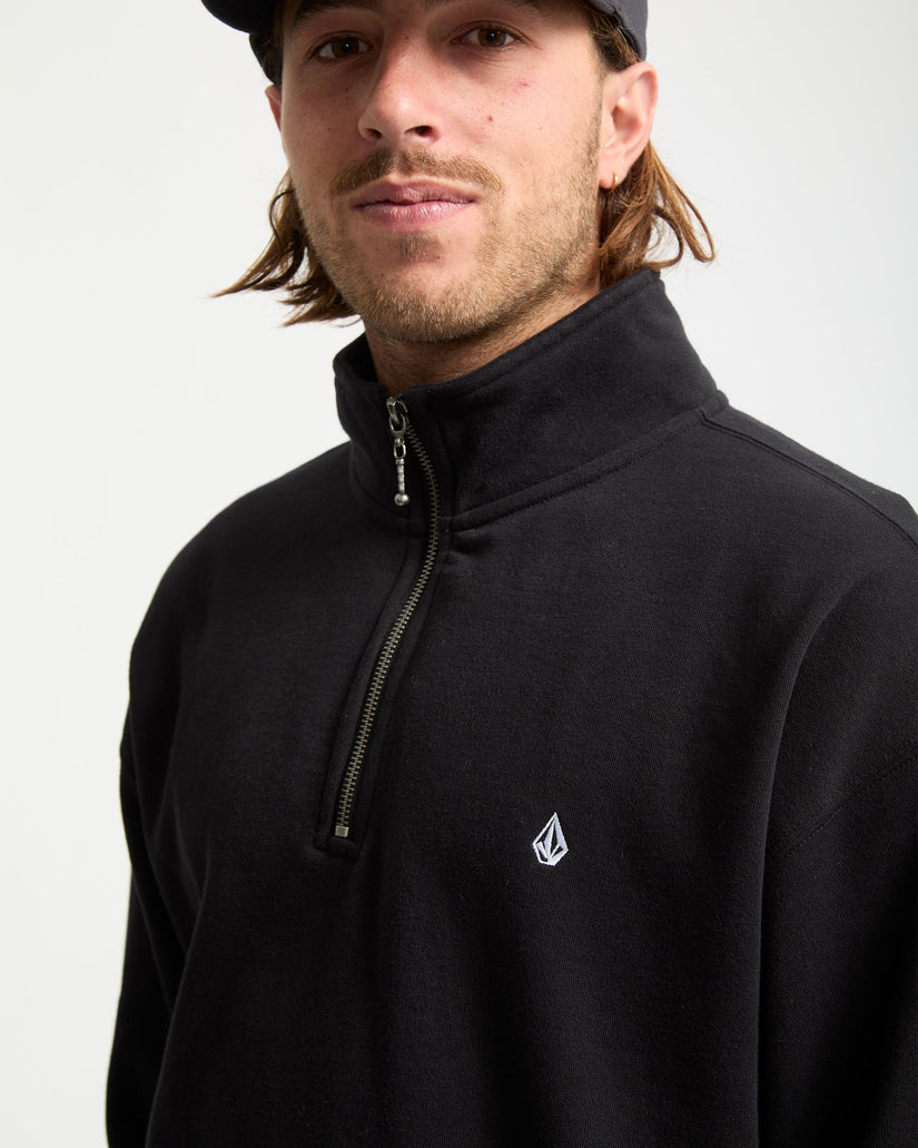 Single Stone Zip Sweatshirt - Black