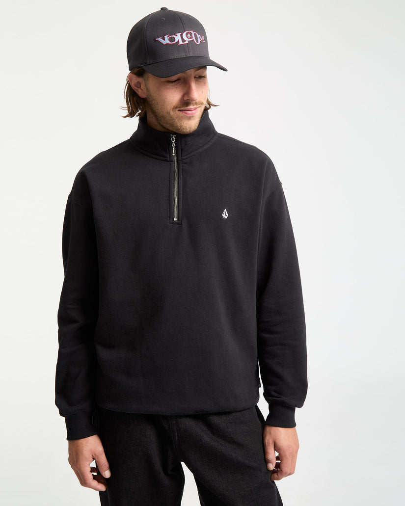 Single Stone Zip Sweatshirt - Black