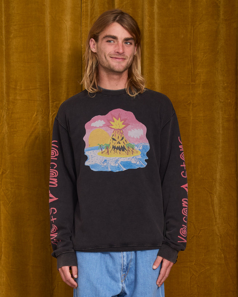 Ozzy Sweatshirt - Light Acid Black
