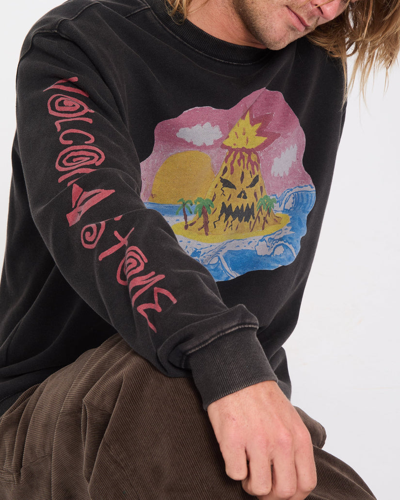 Ozzy Sweatshirt - Light Acid Black