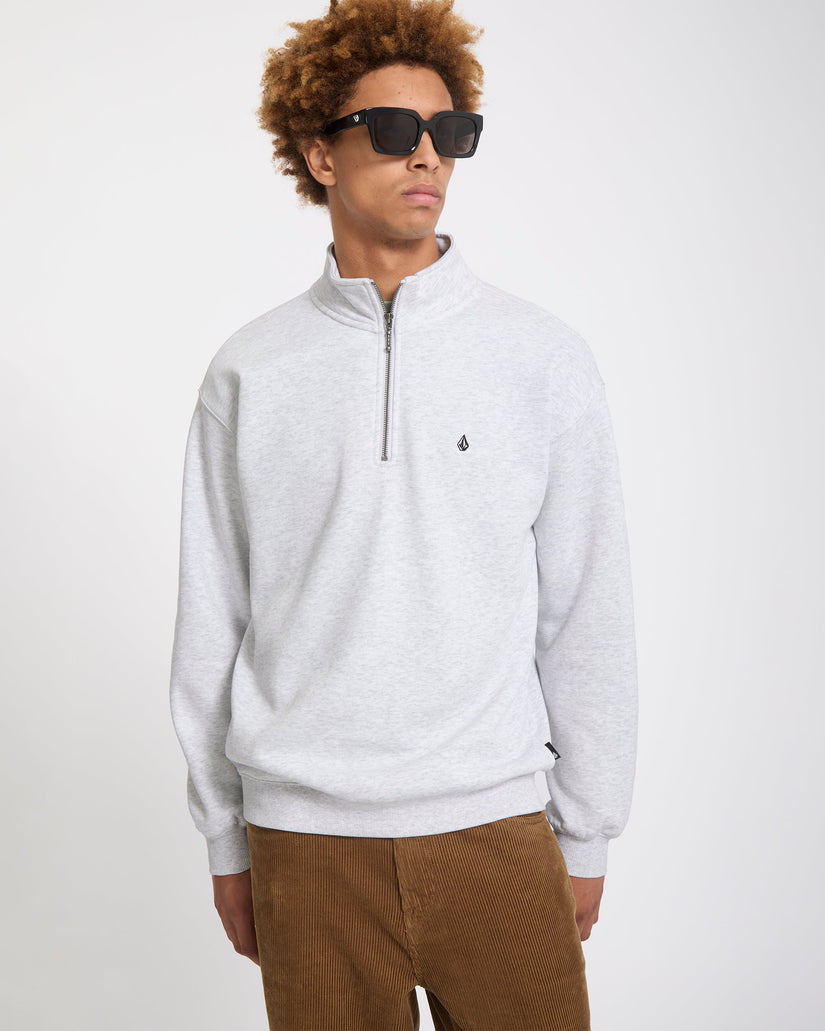 Single Stone Quarter Zip Sweatshirt - Bone Heather
