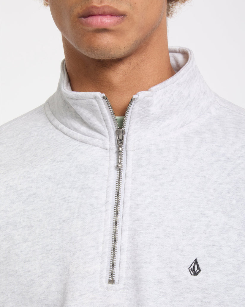 Single Stone Quarter Zip Sweatshirt - Bone Heather