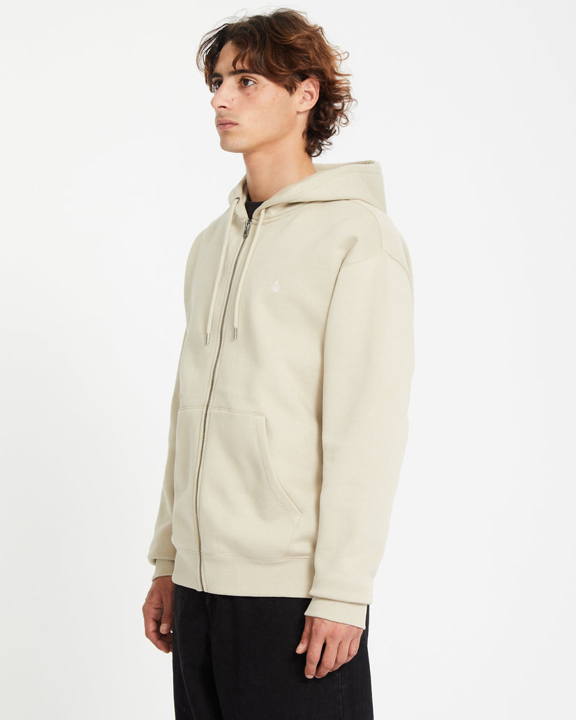 Sweat à Capuche Zippé Single Stone - LIGHT KHAKI