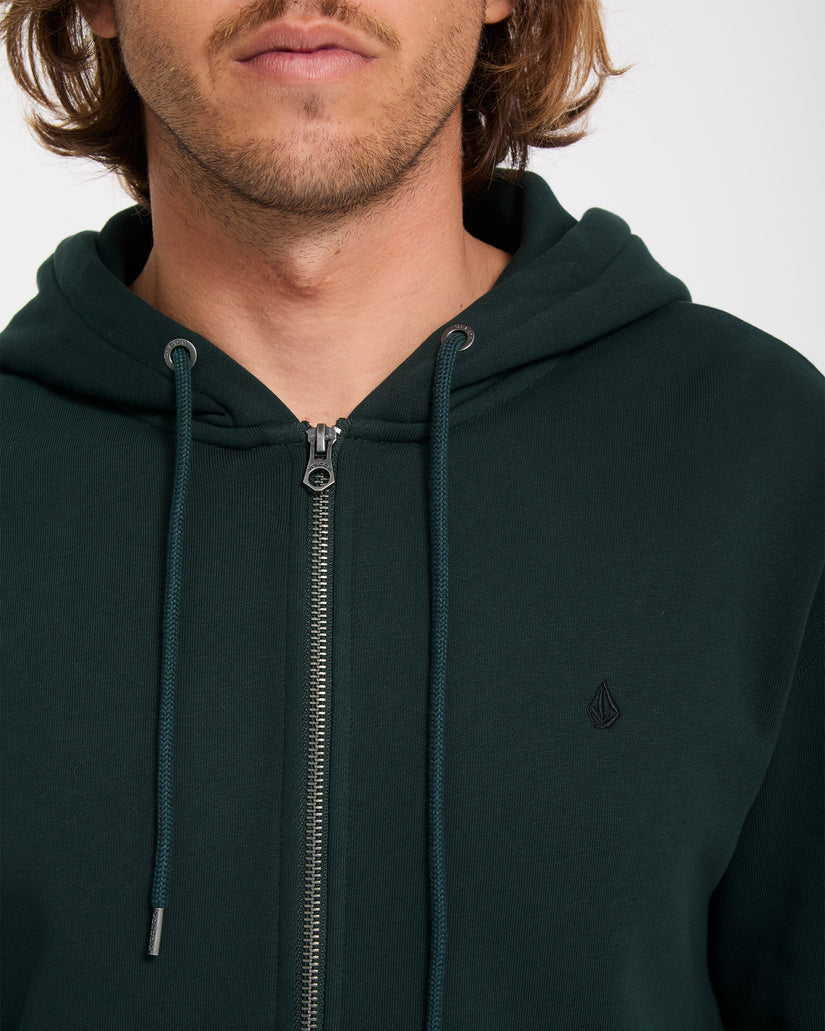 Single Stone Zip Hoodie - Scarab