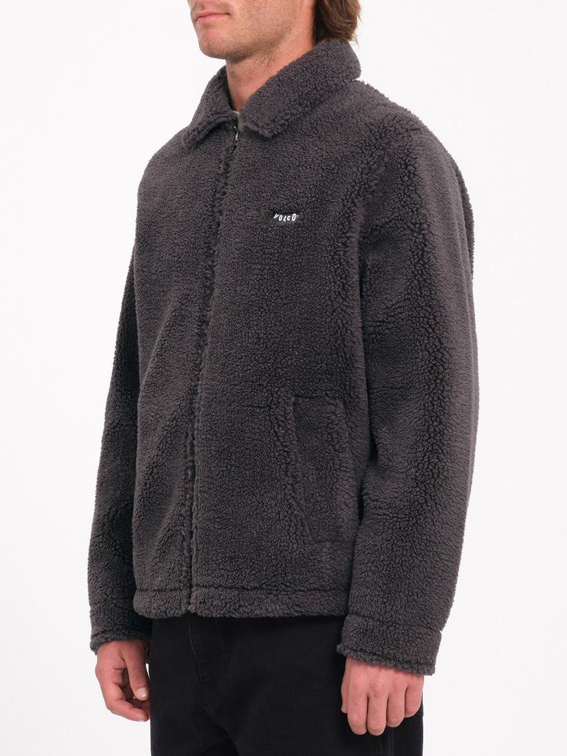 Veste Sherpa Zippée Edwart ll - ASPHALT BLACK