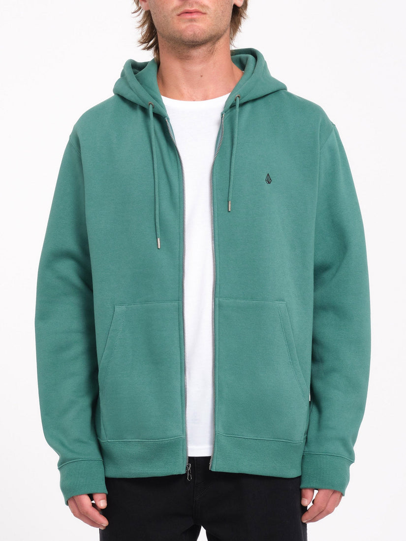 Sweat à capuche zippé Single Stone - SEA GREEN