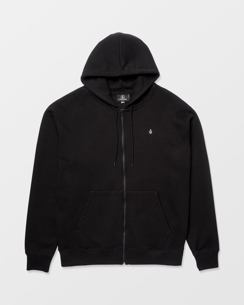 Single Stone Zip Hoodie - Black