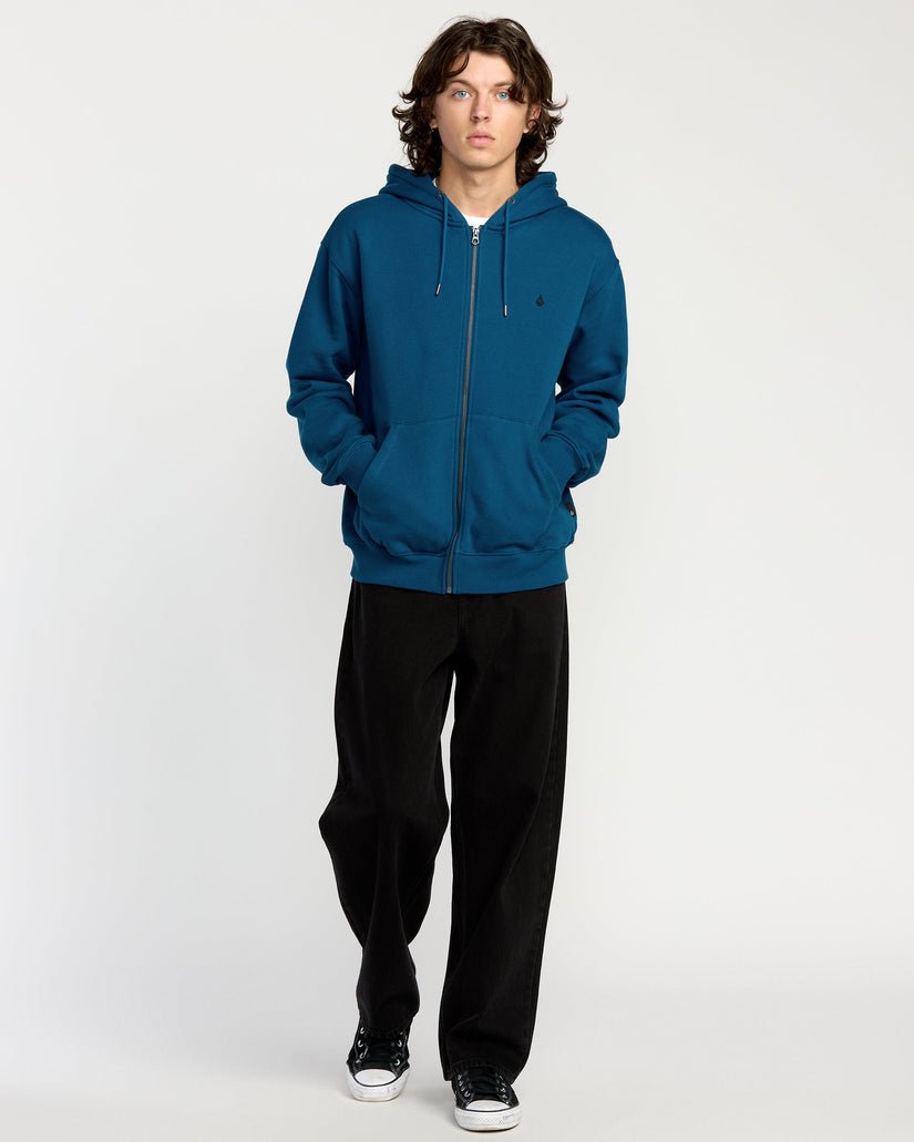 Single Stone Zip Hoodie - Cosmic Blue