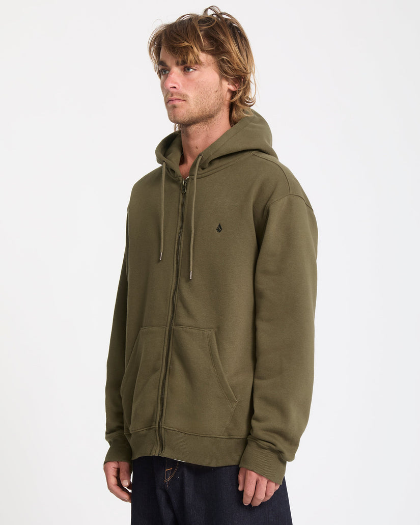 Single Stone Zip Hoodie - Sage Leaf