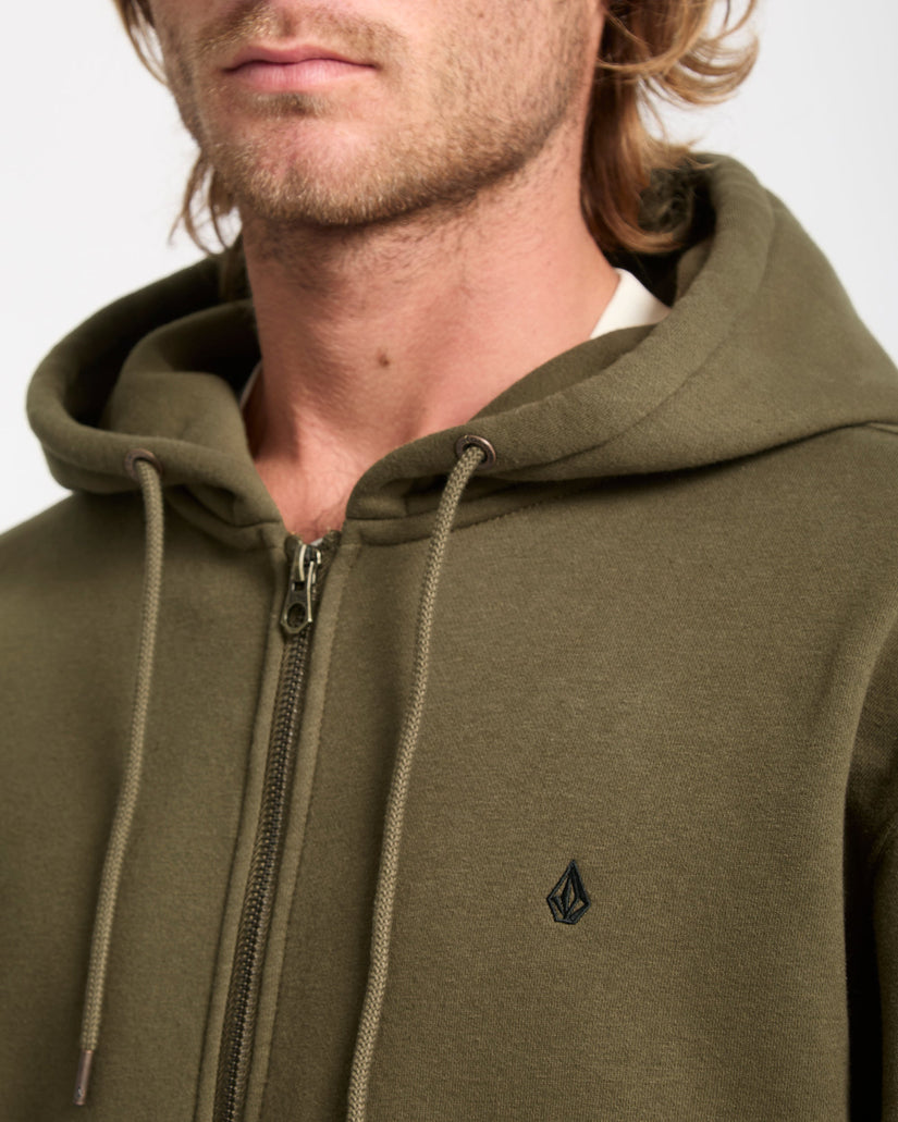 Single Stone Zip Hoodie - Sage Leaf