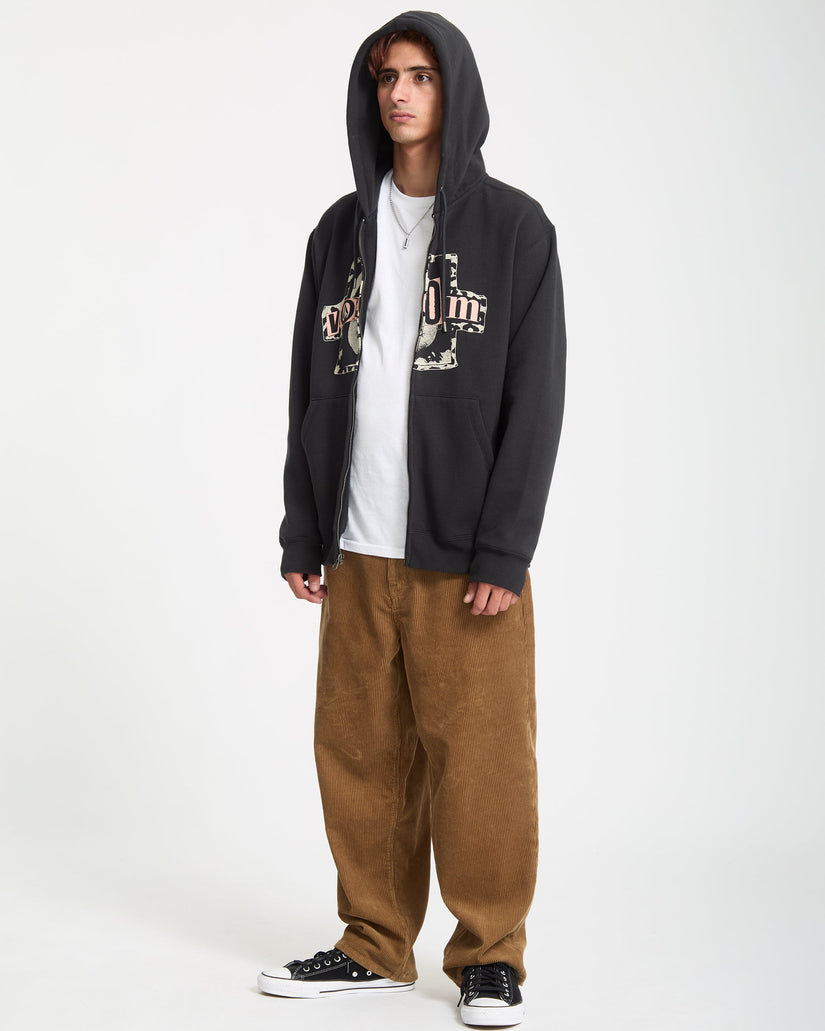 Stick Stoner Zip Hoodie - Antique Black