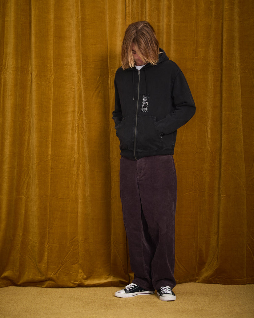 Studder Zip Hoodie - Black