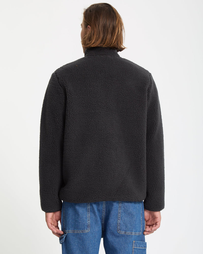Storm Stone Zip Sherpa Jacket - Asphalt Black