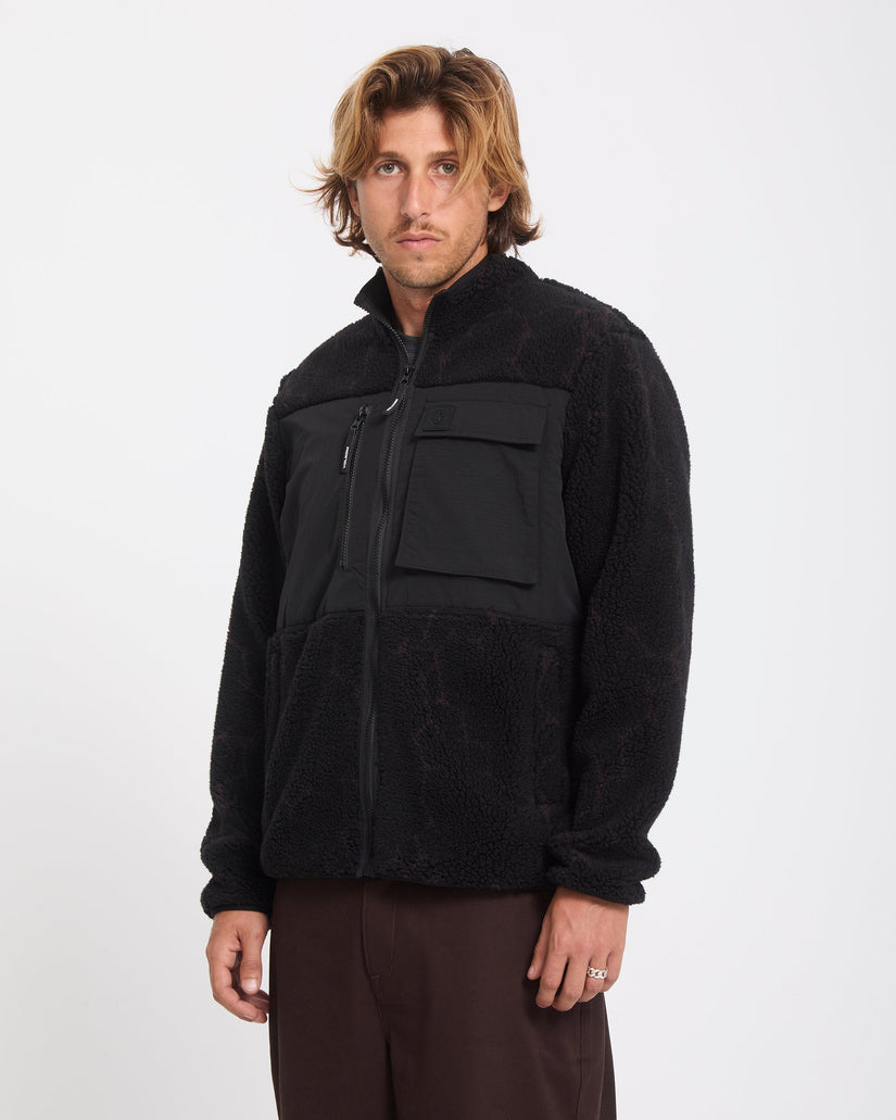Storm Stone Zip Sherpa Jacket - Raisin