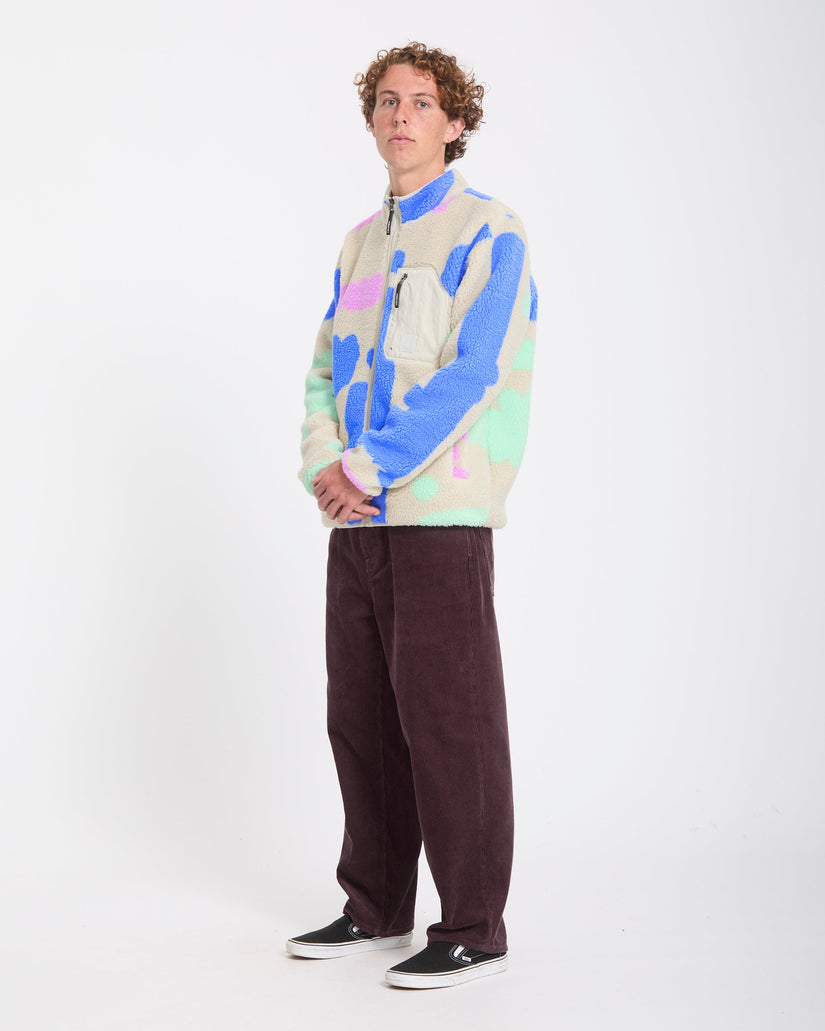 Carrau Fuzzar Zip Sherpa Jacket - Multi