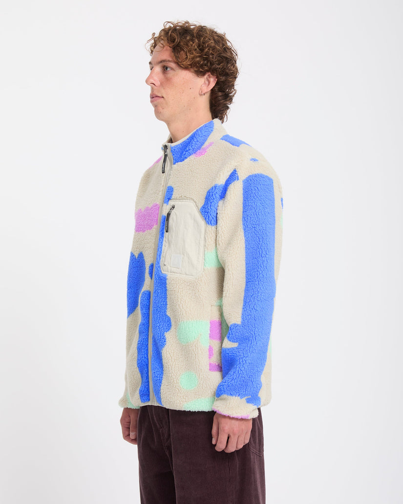 Carrau Fuzzar Zip Sherpa Jacket - Multi