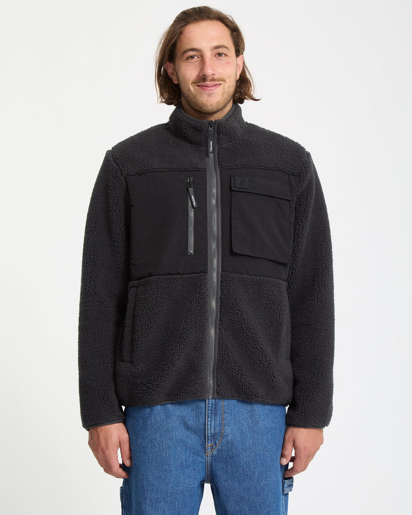 Storm Stone Zip Hoodie - Asphalt Black